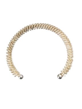 Goldtone Coil Open Cuff Bracelet
